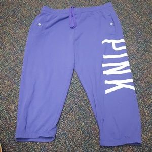 PiNK Capri joggers size medium purple!